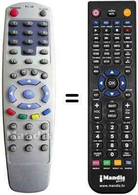 Gleichwertige Fernbedienung Nexius NX C2125 SE (ver. 2)