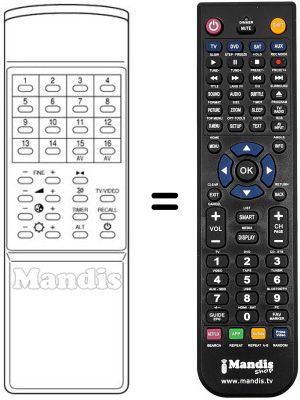 Replacement remote control RC 702
