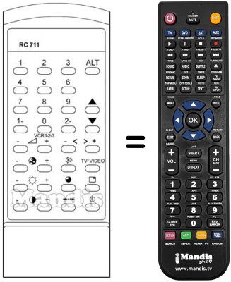 Replacement remote control RC 711