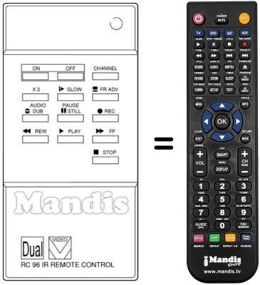 Replacement remote control RC 96