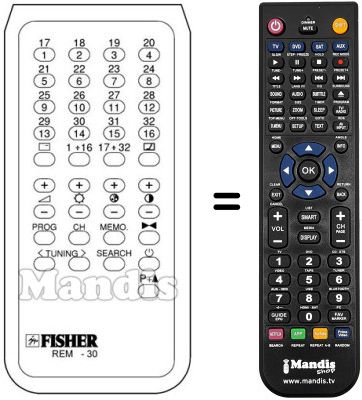 Replacement remote control REM-30