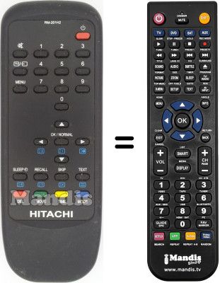 Replacement remote control RM 201 H2