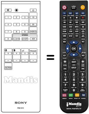 Replacement remote control RM-610