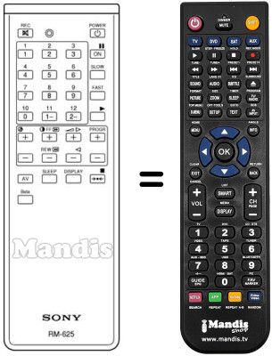 Replacement remote control RM-625