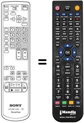 Gleichwertige Fernbedienung RMT-V166 J