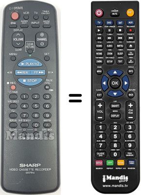 Replacement remote control Sharp VC MH60 GM