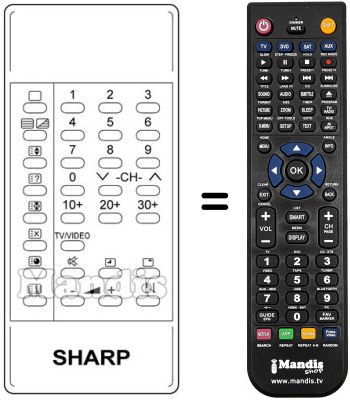 Replacement remote control RRMCG 0483 CESB