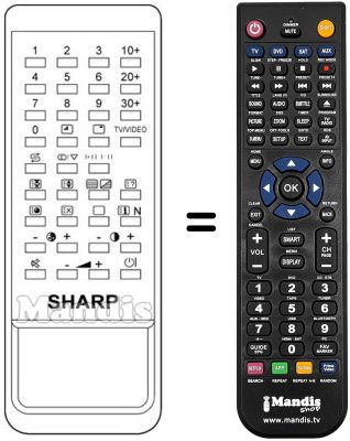 Gleichwertige Fernbedienung RRMCG 0498 CESA
