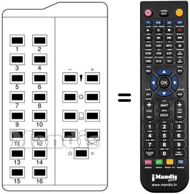 Replacement remote control SENSOR REM.CONT.16 FACH