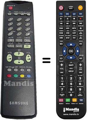 Replacement remote control Samsung CW 30A90SD