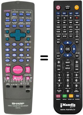 Replacement remote control Sharp VC GH600