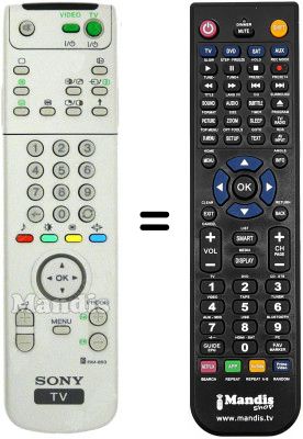 Gleichwertige Fernbedienung Sony KP-61 PS2