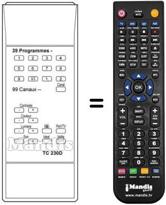 Replacement remote control Oceanic 51 OC 9511