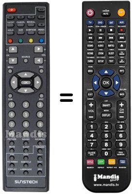 Replacement remote control Sunstech TL-RI1970