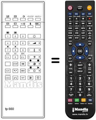 Replacement remote control 75 5167