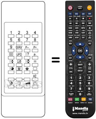 Replacement remote control Yoko YCT-2540