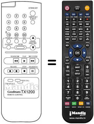 Replacement remote control TX 1200