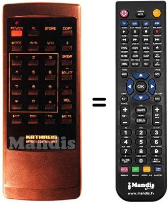 Replacement remote control UFD 89 (3 SCART)