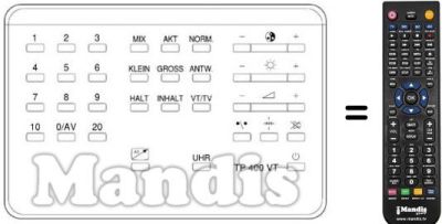 Gleichwertige Fernbedienung UNIVERSUM 9576075