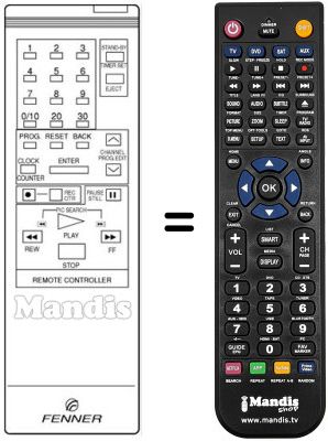 Replacement remote control Fenner VR 5000