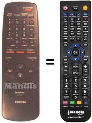 Replacement remote control VT-726 F