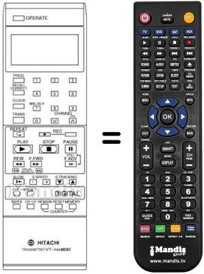 Replacement remote control VT-RM 403 E