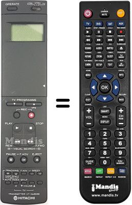 Replacement remote control Hitachi VT-526E