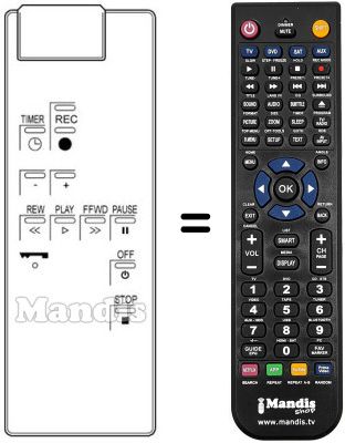 Gleichwertige Fernbedienung DIGITAL CONTROL STEREO