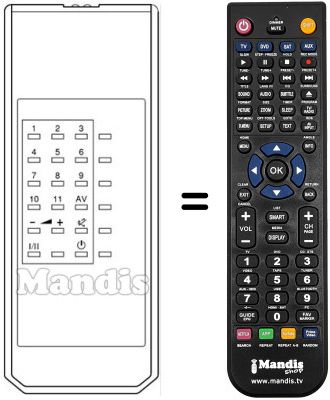 Replacement remote control Frontech XT 5102