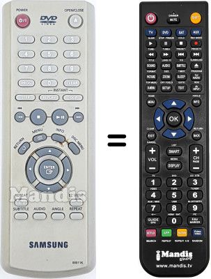 Replacement remote control Samsung DVD P-142
