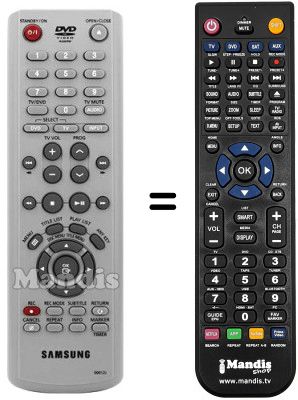 Replacement remote control Samsung DVD R-123