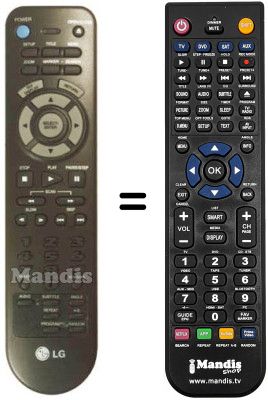 Replacement remote control Goldstar DVD 3200E