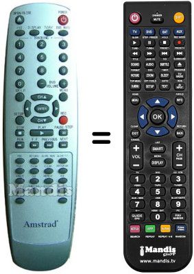 Gleichwertige Fernbedienung Amstrad DXV 100