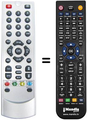 Replacement remote control FAVAL MERCURY S75