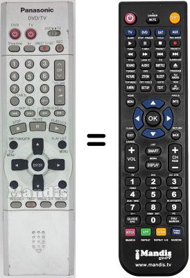 Gleichwertige Fernbedienung National DMRE-50