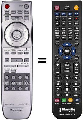 Replacement remote control Pioneer DV 668AV