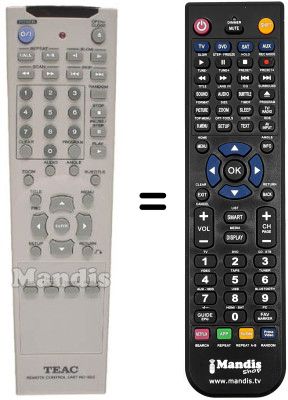 Replacement remote control TEAK DV-7D