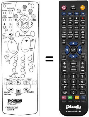 Gleichwertige Fernbedienung Thomson DTH 3700 Gleichwertige Fernbedienung Thomson DTH 3700