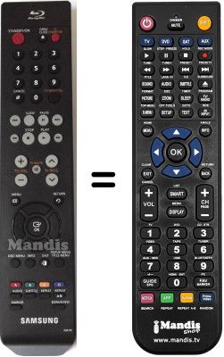 Replacement remote control Samsung BD P-2500