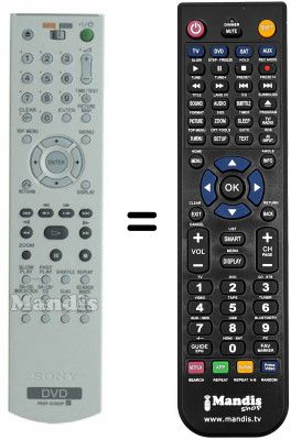Replacement remote control Sony DVP-NS 92 V