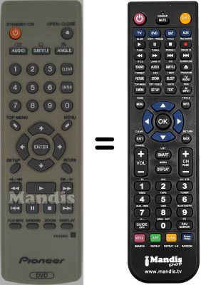 Gleichwertige Fernbedienung Pioneer DV U7