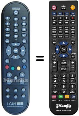 Replacement remote control Adb I-CAN1100TBG