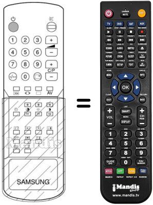 Gleichwertige Fernbedienung Samsung 3F14-00033-071 Gleichwertige Fernbedienung Samsung 3F14-00033-071