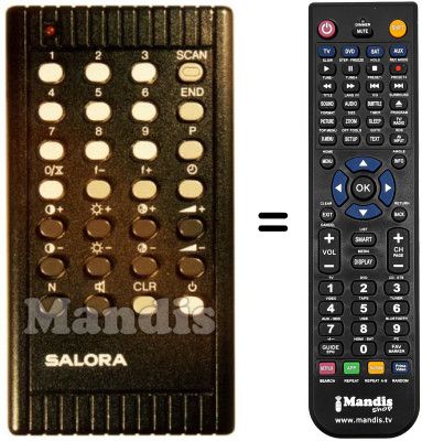 Replacement remote control Salora 1F4H