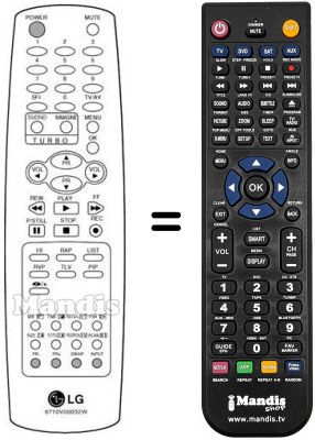 Gleichwertige Fernbedienung LG RE32FZ10PX Gleichwertige Fernbedienung LG RE32FZ10PX