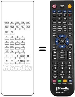 Replacement remote control Gec C2269H