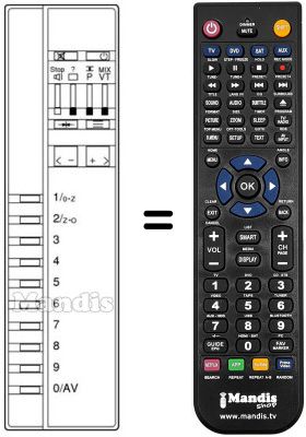 Replacement remote control REMCON1166 Replacement remote control REMCON1166