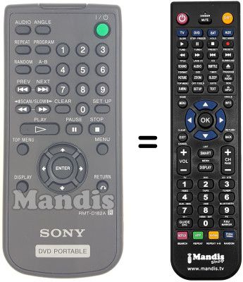 Gleichwertige Fernbedienung RMT-D182A