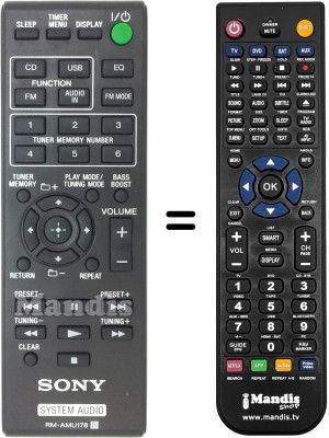 Replacement remote control RMAMU178