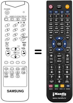 Gleichwertige Fernbedienung Samsung AA59-10076P Gleichwertige Fernbedienung Samsung AA59-10076P